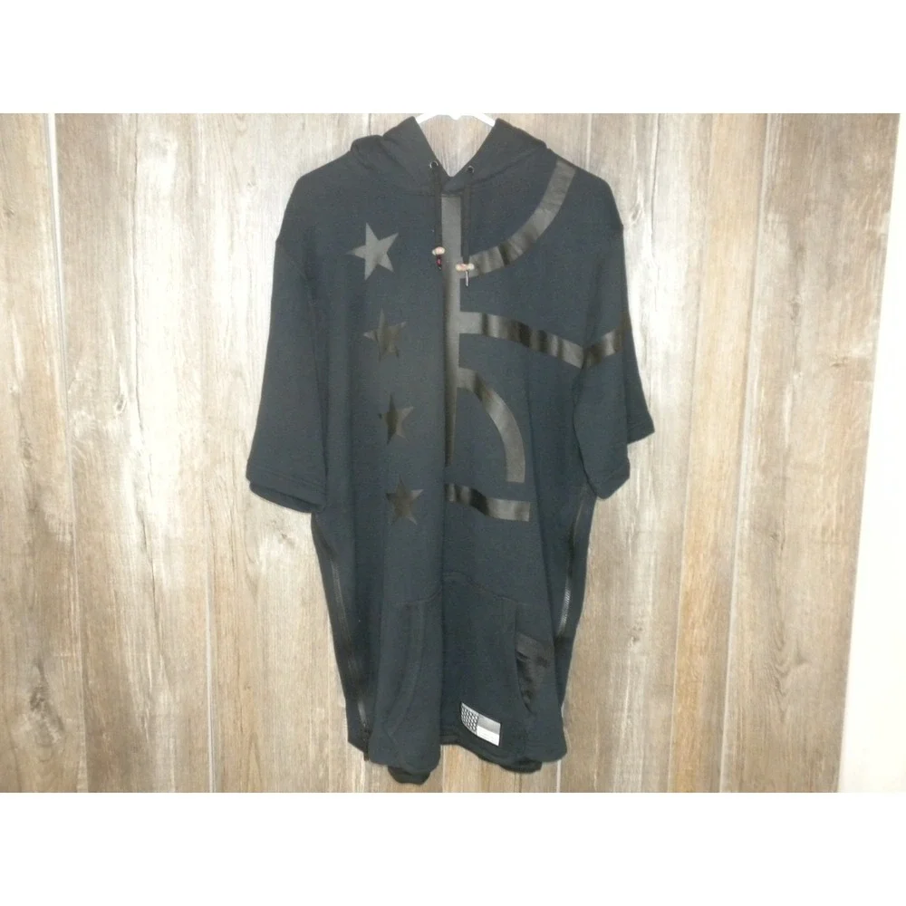 Nike Hoodie Sweatshirt Mens LT Black‎ Air Pivot V3 Side Zip Short Sleeve B Ball
